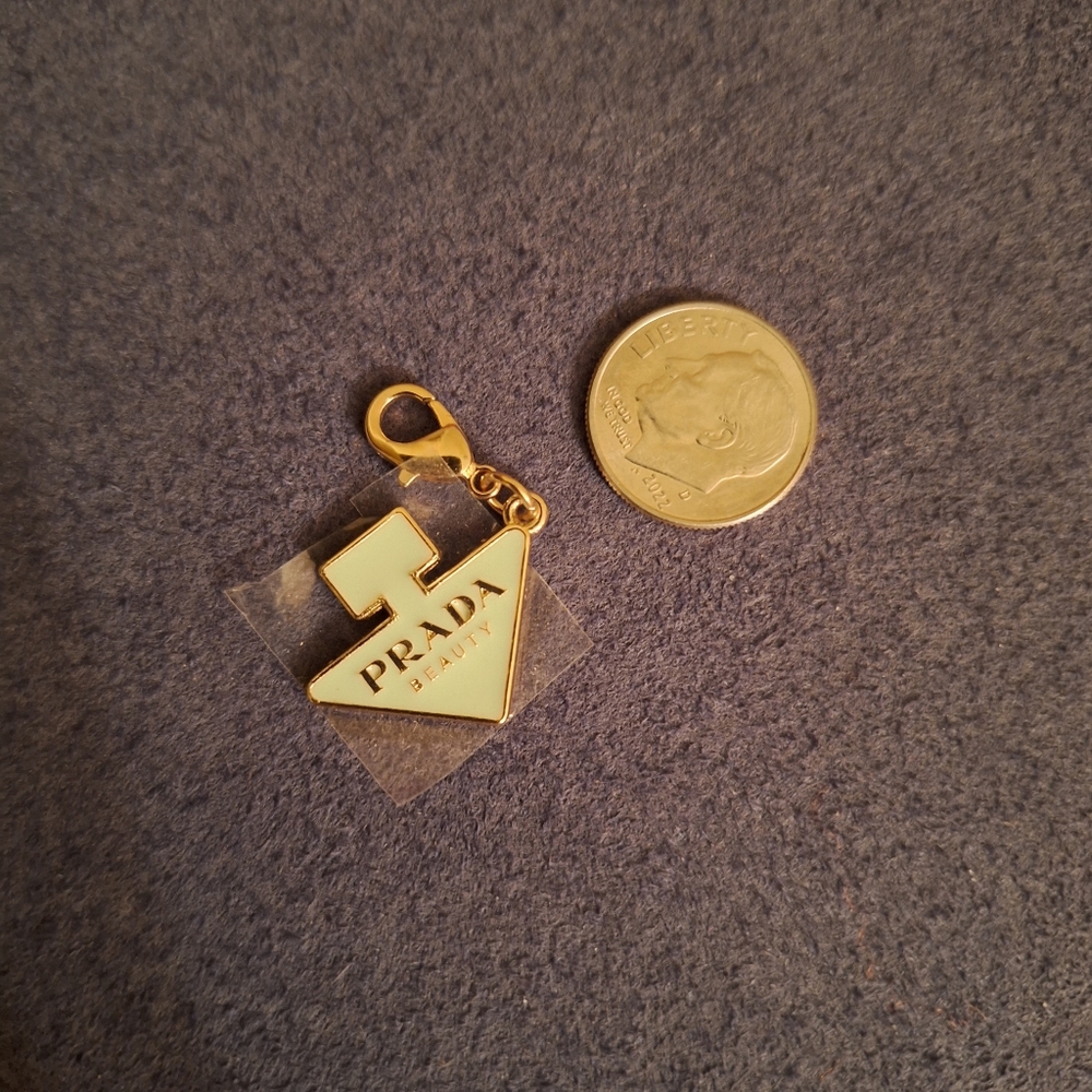 Prada Gold Triangle Charm - Picture 3 of 5